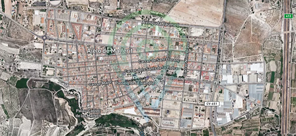 Proyecto de urbanización de la zona verde propuesto por la Agrupación de Intereses Urbanísticos Serranos V. y el acuerdo de modificación del destino de las cargas urbanísticas en el trámite de información pública.